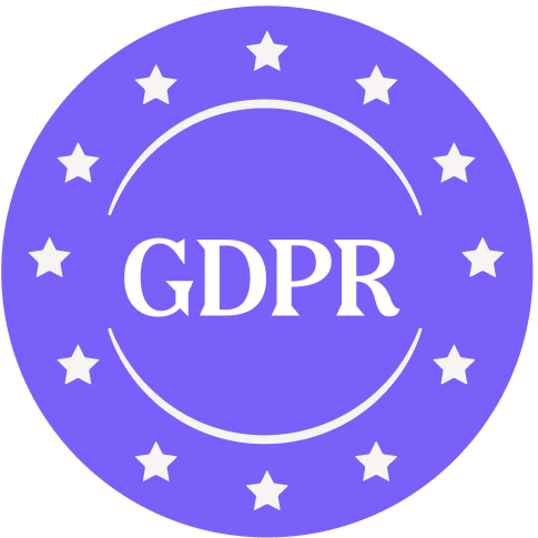 Image shows GDPR certification as kommunicate is GDPR compliant